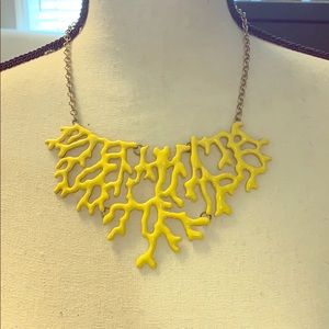 Yellow coral design fashion necklace